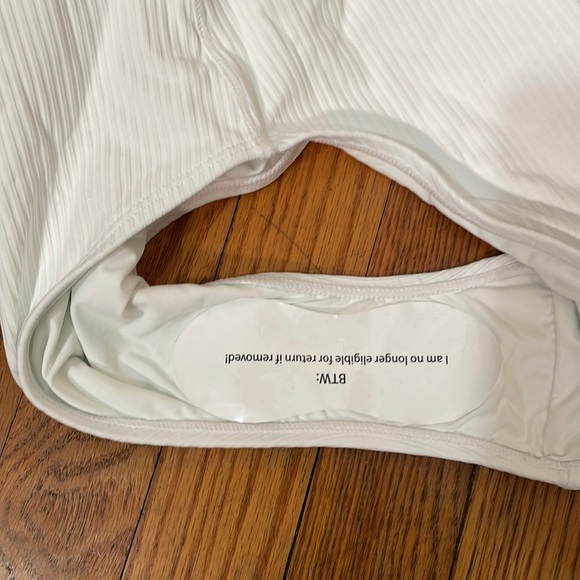 NWOT Andie The Amalfi One Piece LT Swimsuit Ribbed White size small tall - Picture 6 of 8